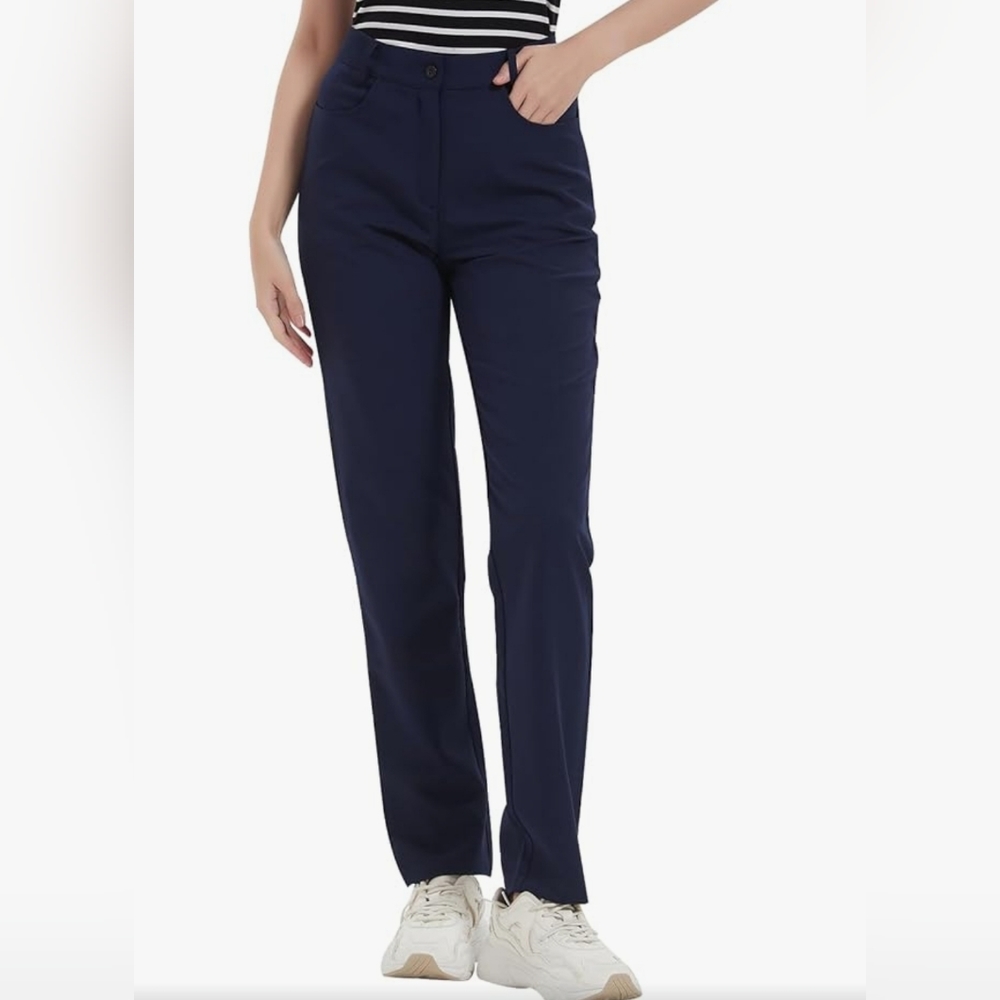 Q B K Women's Golf Pants Navy Blue Size XL Sports Pants
